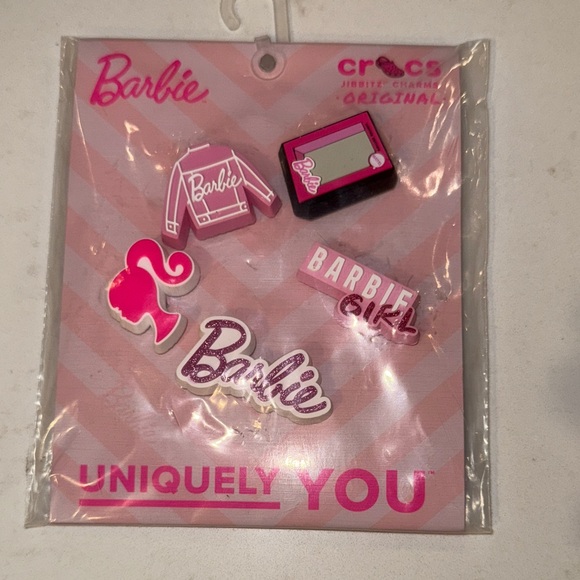 CROCS Accessories - CROCS Barbie Pink and Black Jibbitz Charm Set